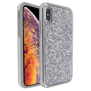 Silver Ibrido Diamond Case for iPhone X/XS