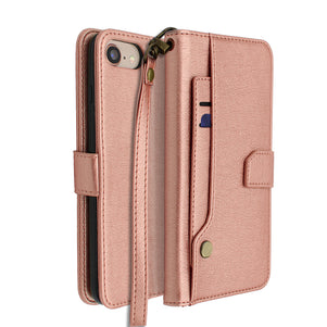 Rose Gold Portafoglio Pelle Case for iPhone 7/8