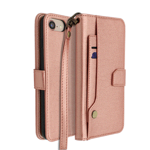 Rose Gold Portafoglio Pelle Case for iPhone 7/8