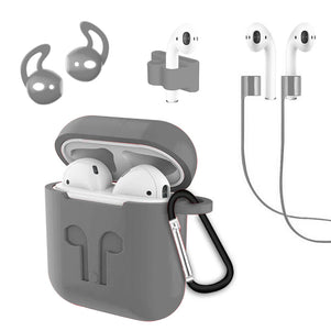 Dark Grey Earphone Bundle Silicone AirPod Case