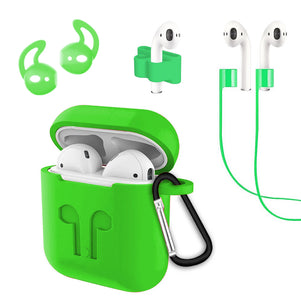 Hot Green Earphone Bundle Silicone AirPod Case