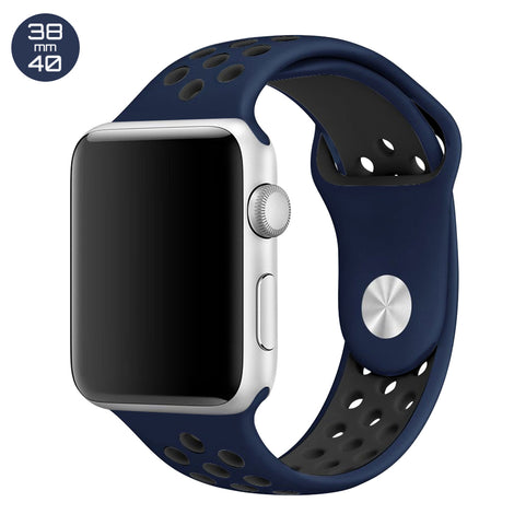 Midnight Blue/Black iWatch Sport Silicone Band 38/40mm