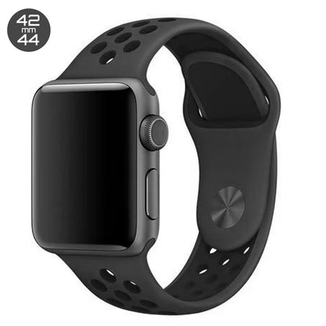 Obsedian/Black iWatch Sport Silicone Band 42/44mm