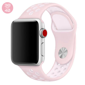 Light Pink/Pink iWatch Sport Silicone Band 38/40mm