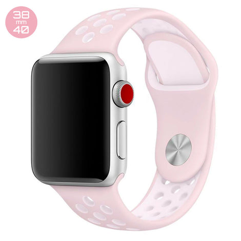 Light Pink/Pink iWatch Sport Silicone Band 38/40mm