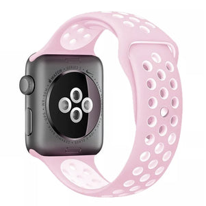 Light Pink/Pink iWatch Sport Silicone Band 38/40mm