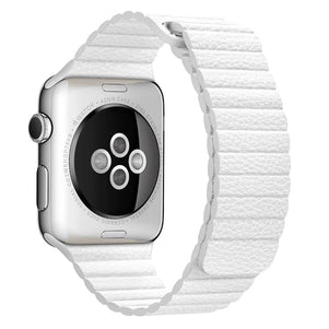 White iWatch Leather Loop Band 38/40mm