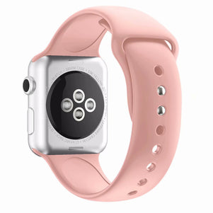 Rose Pink Double Rivet Silicone iWatch Band 38/40mm