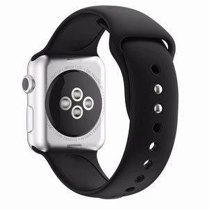 Black Double Rivet Silicone iWatch Band 38/40mm