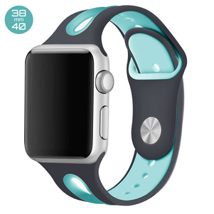 Grey/Mint Dual Color Silicone iWatch Band 38/40mm