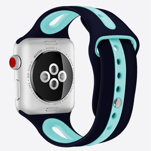 Blue/Mint Dual Color Silicone iWatch Band 38/40mm