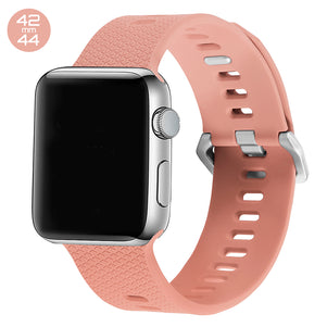 Vintage Rose Double Buckle Silicone iWatch Band 42/44mm