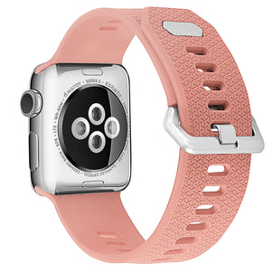 Vintage Rose Double Buckle Silicone iWatch Band 42/44mm