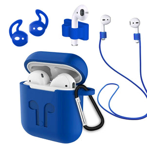 Navy Blue Earphone Bundle Silicone AirPod Case