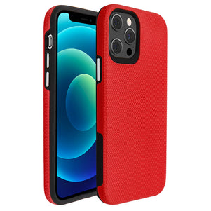 Red Ibrido Tri Case for iPhone 12 / 12 Pro